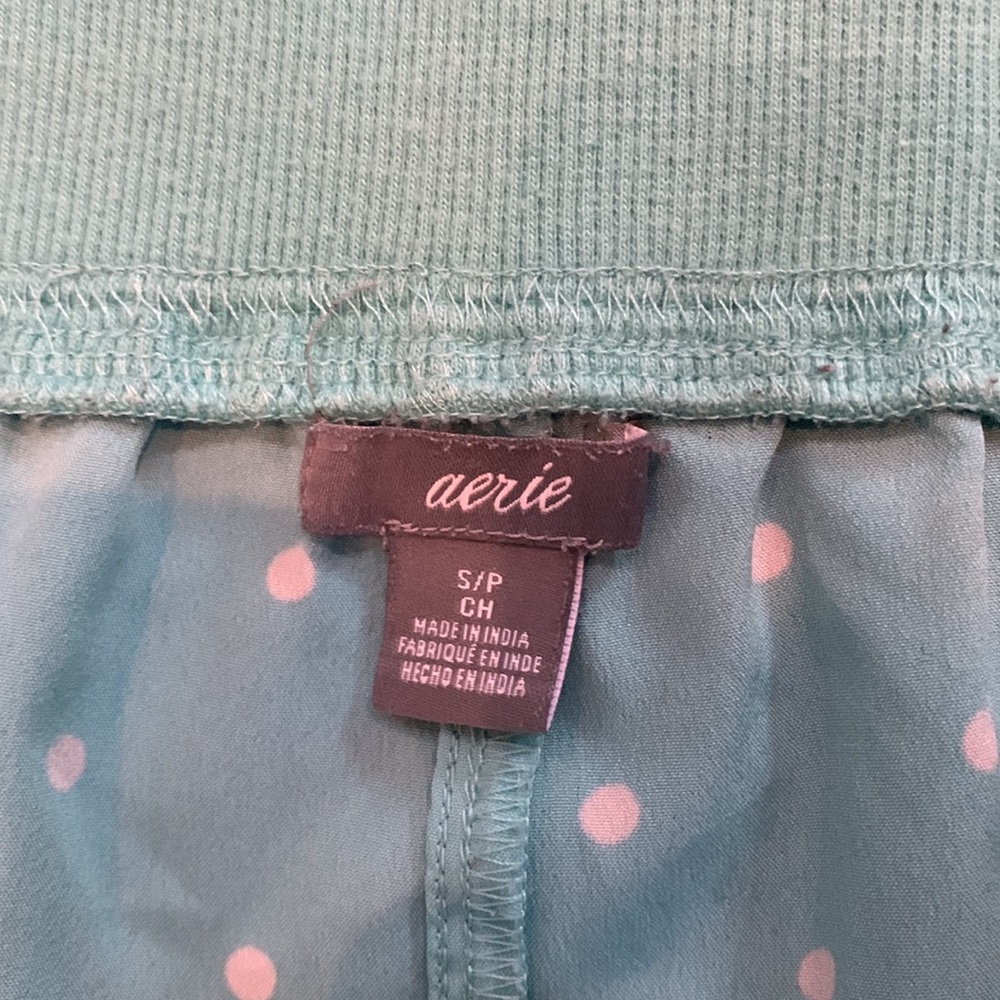 Aerie polka dot mint sleep shorts - Picture 3 of 3